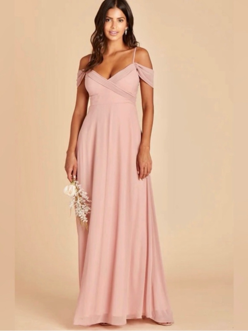 Birdy Grey SPENCE CONVERTIBLE DRESS CHIFFON Dusty Rose SMALL NEW NWT Bridesmaid